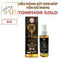 Dầu Nóng Xịt Xoa Bóp Rắn Hổ Mang Tonphor Gold Thái Lan 50mL