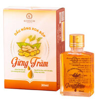 Dầu nóng xoa bóp Gừng Tràm, dùng cho đau mỏi vai gáy, lưng, tay chân