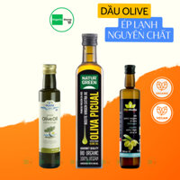 Dầu ôliu (Olive) hữu cơ ép lạnh nguyên chất extra virgin 250ml 500ml 1L NaturGreen- Ăn thực dưỡng - Organic Stores