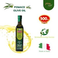 Dầu Oliu Pomace | Pomace Olive Oil Basso 500 ml - Dầu ăn dinh dưỡng tốt cho sức khỏe nhập khẩu Ý lý tưởng cho nấu ăn & chiên ngập dầu