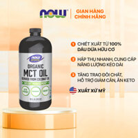 Dầu Organic MCT Oil thuần chay (Mỹ) chiết xuất từ dầu dừa hữu cơ, hỗ trợ giảm cân, ăn kiêng keto
