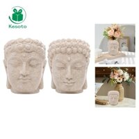 Đầu Phật Tượng Hoa Chậu Cây Chậu Để Bàn Trang Trí Tượng Sân Trong Nhà Ngoài Trời Bàn Làm Việc Phòng Khách Quà Tặng Tân Gia