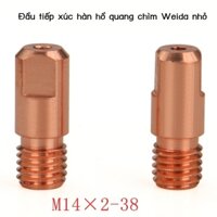 Đầu phun dẫn điện hàn hồ quang chìm Weida nhỏ M14×2-38 giàn máy dây đồng 4.0 5.0