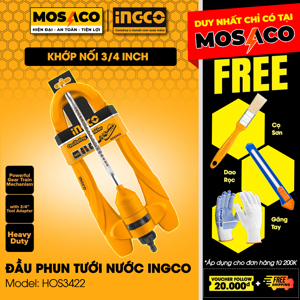 Đầu phun tưới nước Ingco HOS3422