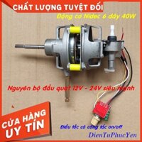 Đầu quạt không chổi than Motor brushless 12V-24V - Lắp quạt chạy acquy hoặc adaptor