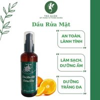 Dầu Rửa Mặt Tẩy Trang Giúp Sạch Sâu Se Khít Lỗ Chân Lông Dưỡng Trắng Giảm Mụn Mờ Thâm Mềm Mịn Da Trà Quán 100ml