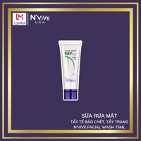 Dầu rửa mặt tẩy trang tẩy tế bào chết giúp se khít lỗ chân lông giảm mụn sáng da N’ViVe Facial Wash Exfoliator 75ml LazadaMall