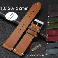 Dầu Sáp Da Đồng Hồ Phát Hành Nhanh Retro Da Thật Dây Đeo Đồng Hồ 18 Mm 20 Mm 22 Mm Cho Seiko Top Lớp Da Bò Vòng Tay Đa Năng Dây Đeo Đồng Hồ Nam Nữ Cổ Tay