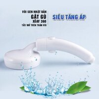 Đầu sen, bát sen, tay sen , vòi sen tăng áp lực Nhật Bản gật gù 360 có nút đóng mở trên thân vòi Minh House