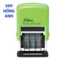 DẤU SHINY PET400 PET 400 có sẵn mực đóng ngày sản xuất, hạn sử dụng, chuyển đổi ngày tháng năm 4mm Shiny Mini Dater
