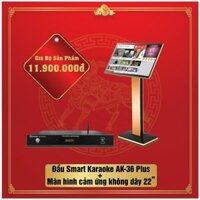 Đầu Smart Karaoke AK-36 Plus + Màn hình cảm ứng không dây 22 in