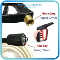 Đầu súng rửa xe tăng áp lực cao xịt  phun bọt tuyết cầm tay Ren 22mm (cò đỏ)