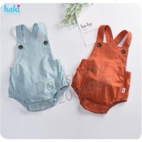 Dâu Sunny Shop_ Bộ romper linen lưng chun xinh yêu - HAKI BL001, bộ body bé trai bé gái, set liền cho bé từ 6-13kg