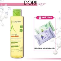 Dầu tắm dành cho da khô, da cơ địa A-Derma Exomega Control Shower Oil 200ML tặng khăn giấy