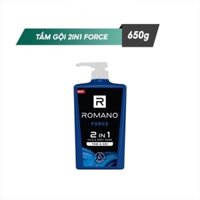 Dầu Tắm Gội 2 Trong 1 Dành Cho Nam Romano Force 650g