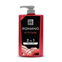 Dầu Tắm Gội 2 Trong 1 Dành Cho Nam Romano Attitude chai 650g