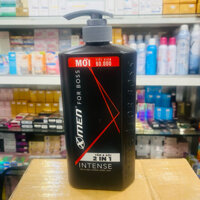 Dầu tắm gội 2 trong 1 Xmen For Boss Intense, sữa tắm gội nước hoa nam cao cấp Xmen Perfumed Hair & Body Wash 650ml