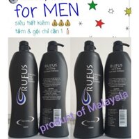 DẦU TẮM & GỘI CHO NAM RUFUS 1050ML chính hãng- MALAYSIA - lựa chọn lý tưởng dành cho NAM GIỚI