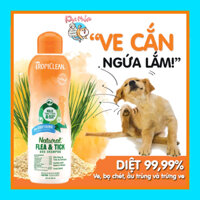Dầu tắm gội diệt và ngừa ve bọ chét cho chó Flea & Tick - Tropiclean Flea & Tick Dog Shampoo 592ml
