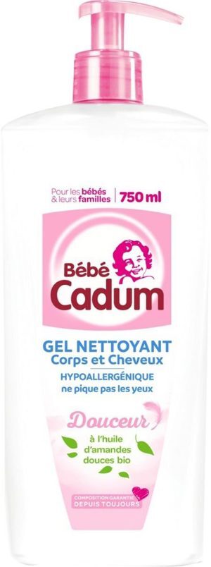Dầu tắm gội hạnh nhân Bebe Cadum cho sơ sinh 750ml