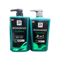 Dầu tắm gội Romano 2in1 nước hoa sạch sảng khoái 650g-900g (chai)