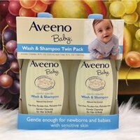 Dầu tắm gội trẻ em Aveeno Baby Wash & Shampoo Natural Oat Extra 532ml