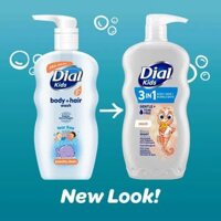 DẦU TẮM GỘI XÃ CHO BÉ MÙI LÊ DIAL - DIAL KIDS BODY + HAIR WASH, Peach, 24 Ounce 709ML từ mỹ