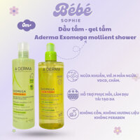 Dầu tắm/Gel tắm chuyên biệt Aderma Exomega 500ml da chàm, viêm da cơ địa, da khô và siêu khô - Bebe Sophie