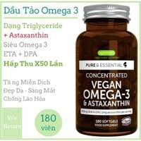 Dầu Tảo Biển Omega 3 - 180 viên - Chống Lão Hóa - Tốt Cho Mắt - Dầu Cá - Vegan Omega 3 - Algae Oil - FreshField