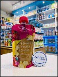 Dâu tây, chuối & granola Plum Organic từ 6th (99g)