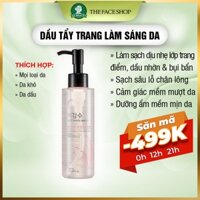 Dầu tẩy trang dưỡng ẩm sạch sâu dịu nhẹ cho da khô dầu The Face Shop Rice Water Bright Light Facial Cleansing Oil 150ml