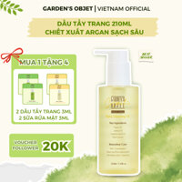 Dầu Tẩy Trang Sạch Sâu Argan Cleansing Oil 210ml, Dầu Tẩy Trang An Toàn Dịu Nhẹ Cho Da Nhạy Cảm Nhiều Mụn Ẩn Mụn Đậu Đen