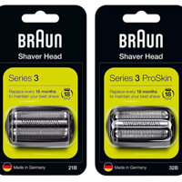 Đầu thay thế máy cạo râu điện Braun Series 3 21B / 32B (3010s, 3040s, 5409, 3040s, 3080s-4, 370cc, 3070cc