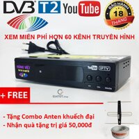 Đầu thu kỹ thuật số DVB T2 HÙNG VIỆT TS-123 tặng Anten khuếch đại trong nhà + 15m dây