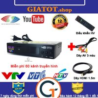 Đầu thu kỹ thuật số Hùng Việt TS123 tặng kèm bộ phụ kiện 3 món: điều khiển + dây HDMI + dây AV