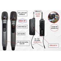 Đầu thu micro đa năng max 39 karaoke không dây hàng chuẩn bảo hành 12 tháng - Trọn bộ