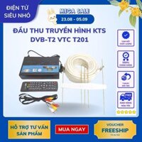 Đầu Thu Truyền Hình KTS DVB-T2 VTC T201 tặng Anten Khuếch đại AVG