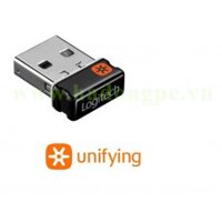 Đầu thu USB Logitech Unifying USB Receiver cho chuột - bàn phím không dây có logo Unifying mặt trời sáu cánh da cam