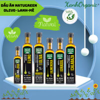 Dầu thực vật hữu cơ hạt lanh - hạt mè - Olive nguyên chất ép lạnh (NaturGreen) - Ăn thực dưỡng - Xanhorganic