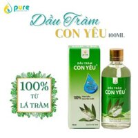 Dầu Tràm Con Yêu - 100 Tinh dầu thiên nhiên - Giúp làm ấm người cho bé và gia đình - Phòng chống cảm lạnh, trúng gió - Tinh dầu thiên nhiên, an toàn cho sức khỏe gia đình 100ml