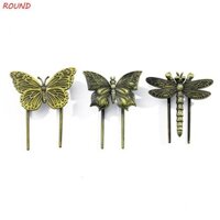 Dấu trang bướm TRÒN, Kẹp giấy kim loại bằng đồng Kẹp sách cổ điển, Sử dụng văn phòng Đọc sách Học tập tinh tế Côn trùng Đánh dấu trang Quà tặng viết