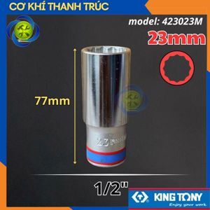 Đầu tuýp 12 góc 1/2" Kingtony 423023M, 23mm