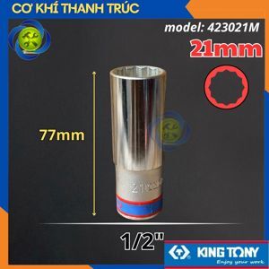 Đầu tuýp 12 góc 1/2" Kingtony 423021M 21mm