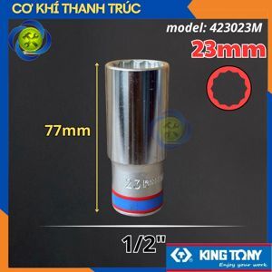 Đầu tuýp 12 góc 1/2" Kingtony 423023M, 23mm