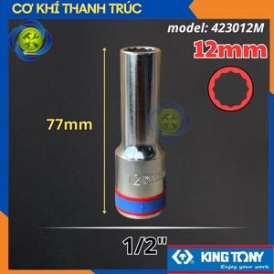 Đầu tuýp 12 góc 1/2" Kingtony 423012M, 12mm