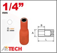 Đầu tuýp 1/4 inch cỡ 5.5 mm cách điện 1000V Ega Master 75053