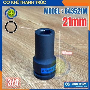 Đầu tuýp 21mm 3/4 inch Kingtony 643521M
