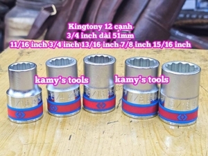 Đầu tuýp 3/4 inch size 13/16 inch Kingtony 633026S
