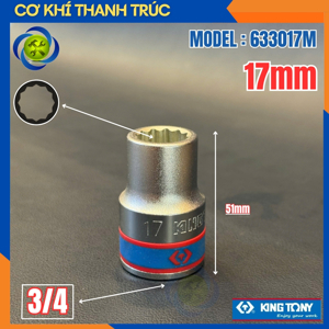 Đầu tuýp 3/4″ Kingtony 633017M
