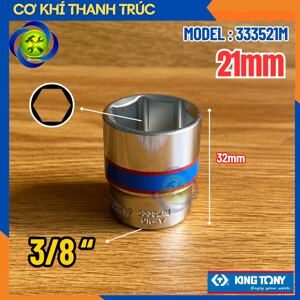 Đầu tuýp 3/8″ 21mm Kingtony 333521M